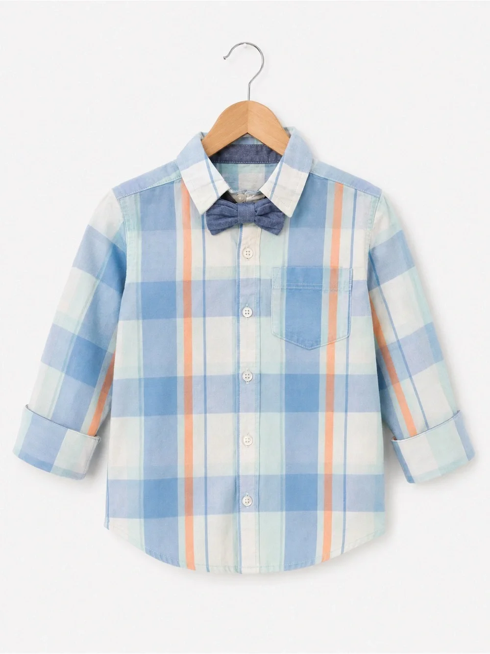 NEW OshKosh B'gosh Blue and Orange Button Down Shirt 5T